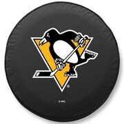 HOLLAND BAR STOOL CO 31 1/4 x 11 Pittsburgh Penguins Tire Cover TCLGPitPenBK
